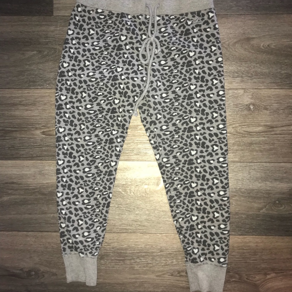 Hollister grey leopard sleep pants